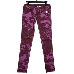 NWT MAVI SERENA Low-Rise Super Skinny ACID TIE DYE Jeans SIZE 27 x  32 Violet